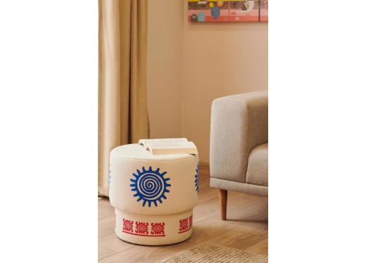 Felix Model Etnik Desen Baskılı Puf