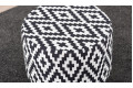 Liza Siyah Beyaz Renk Zebra Desen Puf