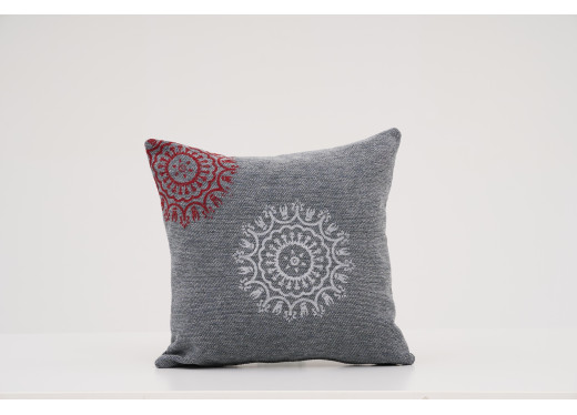 Toruko Özel Ahşap Baskı Etnik Desenli Kare Kırl..